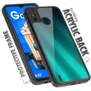 Silicone Border Transparent Back Cover for Tecno Spark Go 2020