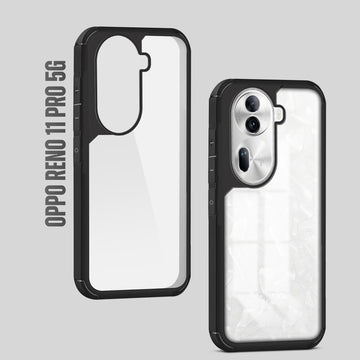 Silicone Border Transparent Back Cover for Oppo Reno 11 Pro 5G