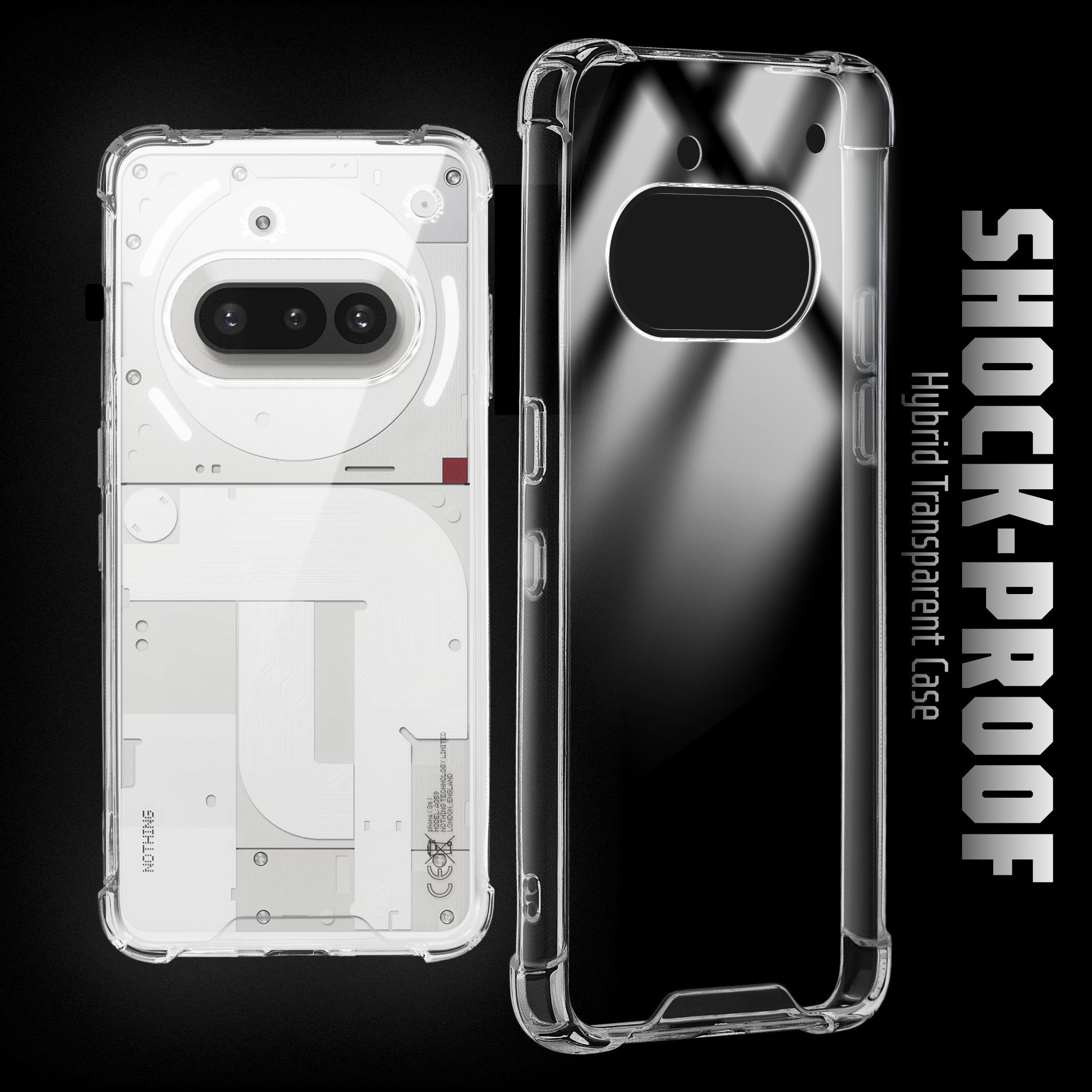 Shockproof Hybrid Transparent Phone Case For Nothing Phone 3A 5G with Hard Back and Soft Bumper for Maximum Protection