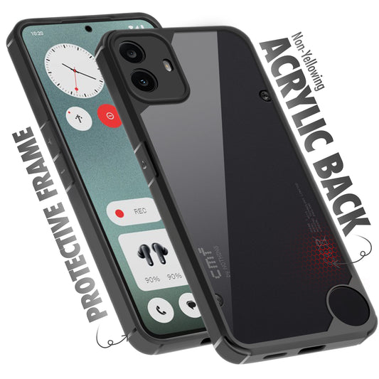 Silicone Border Transparent Back Cover for CMF By Nothing Phone 1