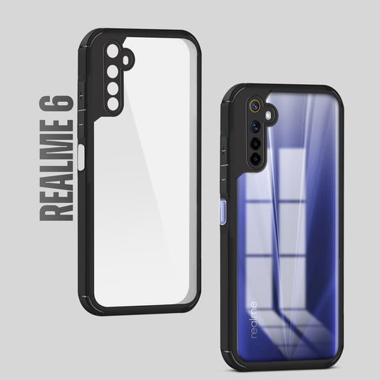 Silicone Border Transparent Back Cover for Realme 6