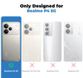 Clear hard back case compatibility guide showing fit for Realme P4 5G and not compatible with other models