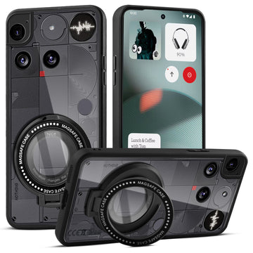 Soft Frame Clear Case Ring Holder Kickstand For Nothing Phone 3 5G
