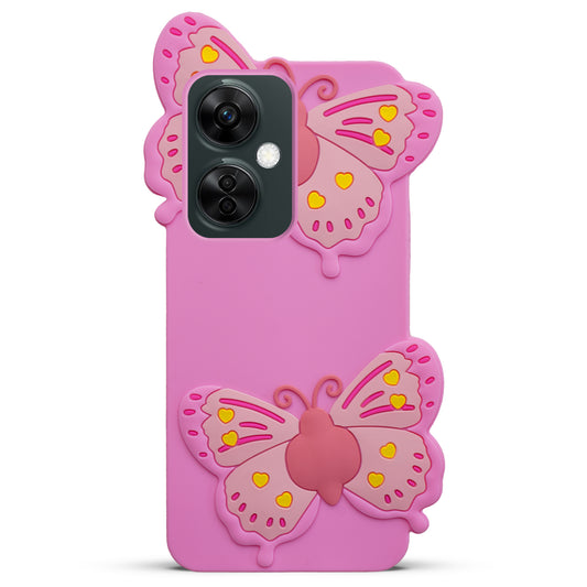 3D Vibrant Butterfly Silicone Phone Case For OnePlus Nord CE 3 Lite 5G