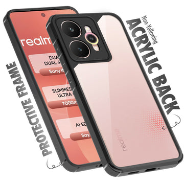 Silicone Border Transparent Back Cover for Realme 15 5G