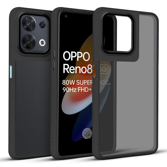 Translucent Matte with Shiny Camera Ring Back Cover for Oppo Reno 8 5G