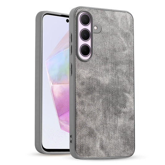 Classic Denim Finish Back Case for Samsung A35 5G with Raised Camera Edges & Micro-Fiber Lining