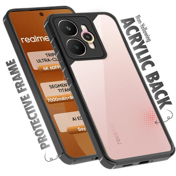 Silicone Border Transparent Back Cover for Realme 15 Pro 5G