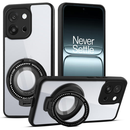 Soft Frame Clear Case Ring Holder Kickstand For OnePlus 13S 5G