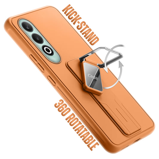 Premium Silicone Case with Metal Kickstand and Camera Protection Back Cover For OnePlus Nord CE 4 5G
