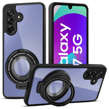 Soft Frame Clear Case Ring Holder Kickstand For Samsung F17 5G