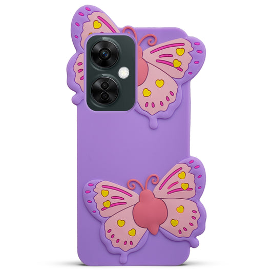 3D Vibrant Butterfly Silicone Phone Case For OnePlus Nord CE 3 Lite 5G