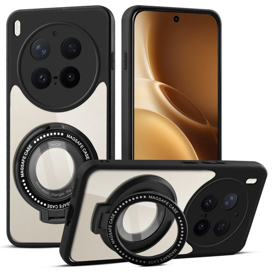 Soft Frame Clear Case Ring Holder Kickstand For Vivo X300 Pro 5G