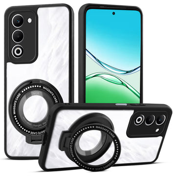 Soft Frame Clear Case Ring Holder Kickstand For Oppo A5 5G