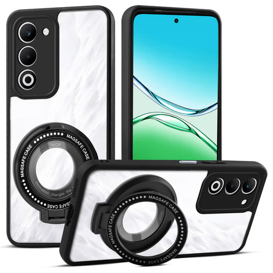 Soft Frame Clear Case Ring Holder Kickstand For Oppo A5 5G
