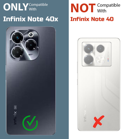 Premium Silicon Soft Framed Case with Clear Back Cover For Infinix Note 40x