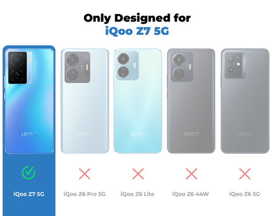 Silicone Border Transparent Back Cover for iQOO Z7 5G