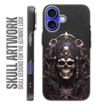 Nightfall Skull Cluster Design With Hard Back Case For Apple iPhone 16