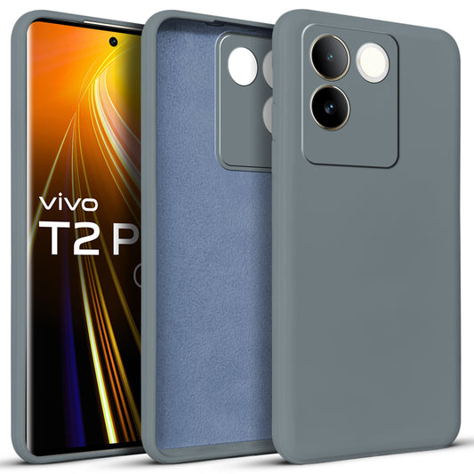 Premium Matte Silicone Back Cover for Vivo T2 Pro 5G