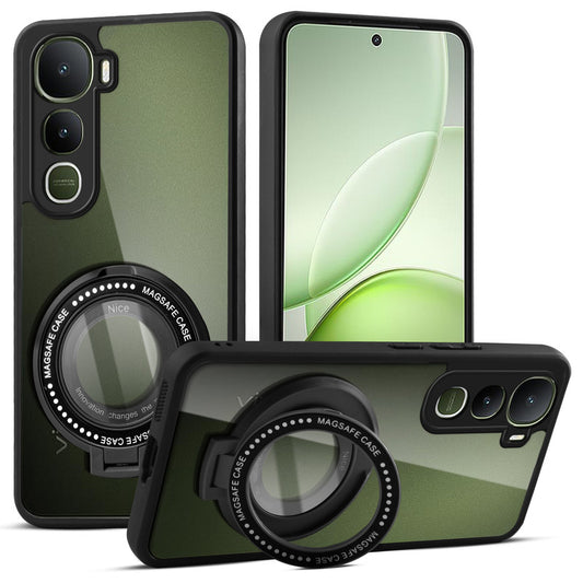 Soft Frame Clear Case Ring Holder Kickstand For Vivo Y400 5G
