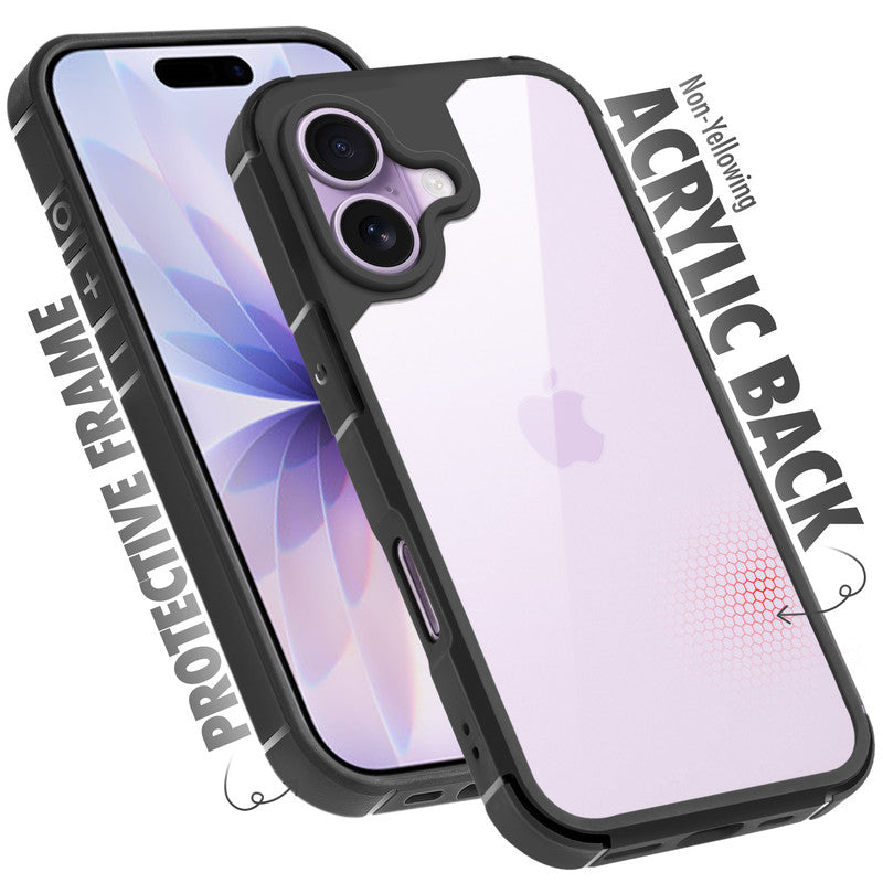 Silicone Border Transparent Back Cover for Apple iPhone 17