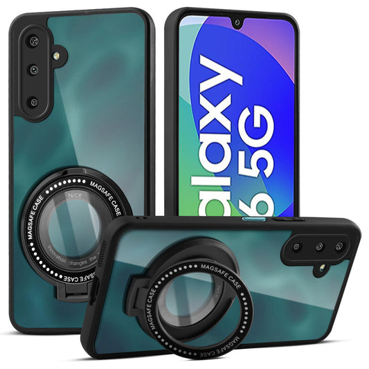 Soft Frame Clear Case Ring Holder Kickstand For Samsung F16 5G