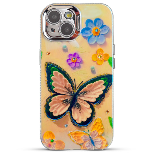 Luxury Glitter Butterfly Back Cover for Apple iPhone 15 Plus