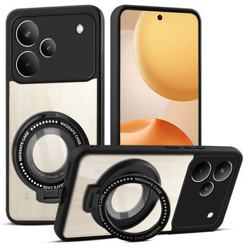 Soft Frame Clear Case Ring Holder Kickstand For Realme P4 Pro 5G