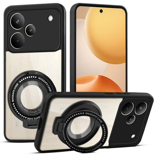 Soft Frame Clear Case Ring Holder Kickstand For Realme P4 Pro 5G