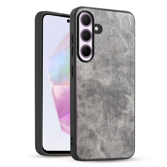 Classic Denim Finish Back Case for Samsung A35 5G with Raised Camera Edges & Micro-Fiber Lining