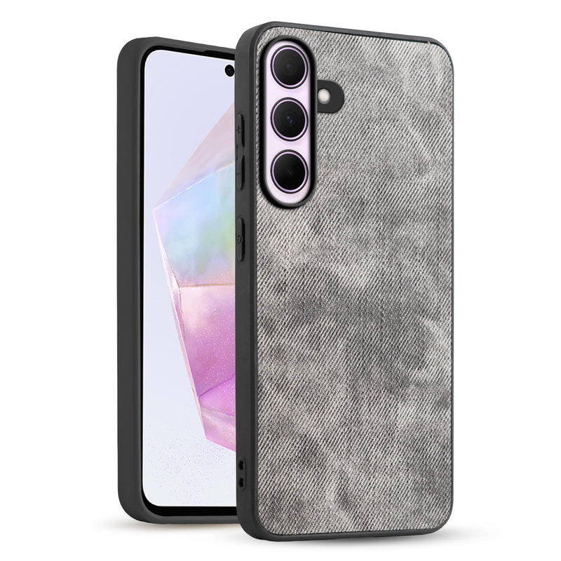Denim Jeans Cloth Back Cover Case for Samsung A35 5G