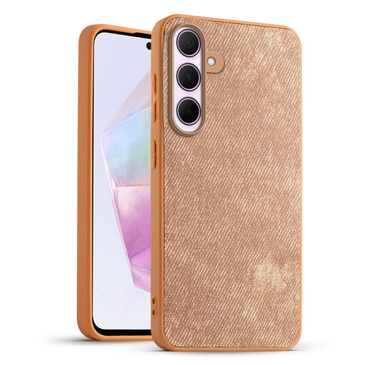 Classic Denim Finish Back Case for Samsung A35 5G with Raised Camera Edges & Micro-Fiber Lining
