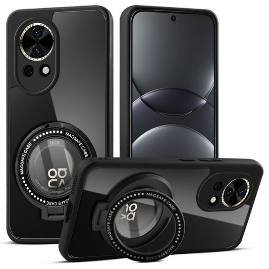 Soft Frame Clear Case Ring Holder Kickstand For Huawei nova 13 5G