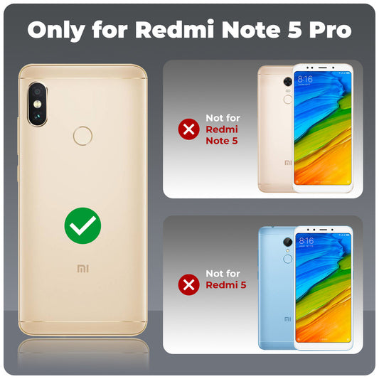 Silicone Border Transparent Back Cover for Redmi Note 5 Pro