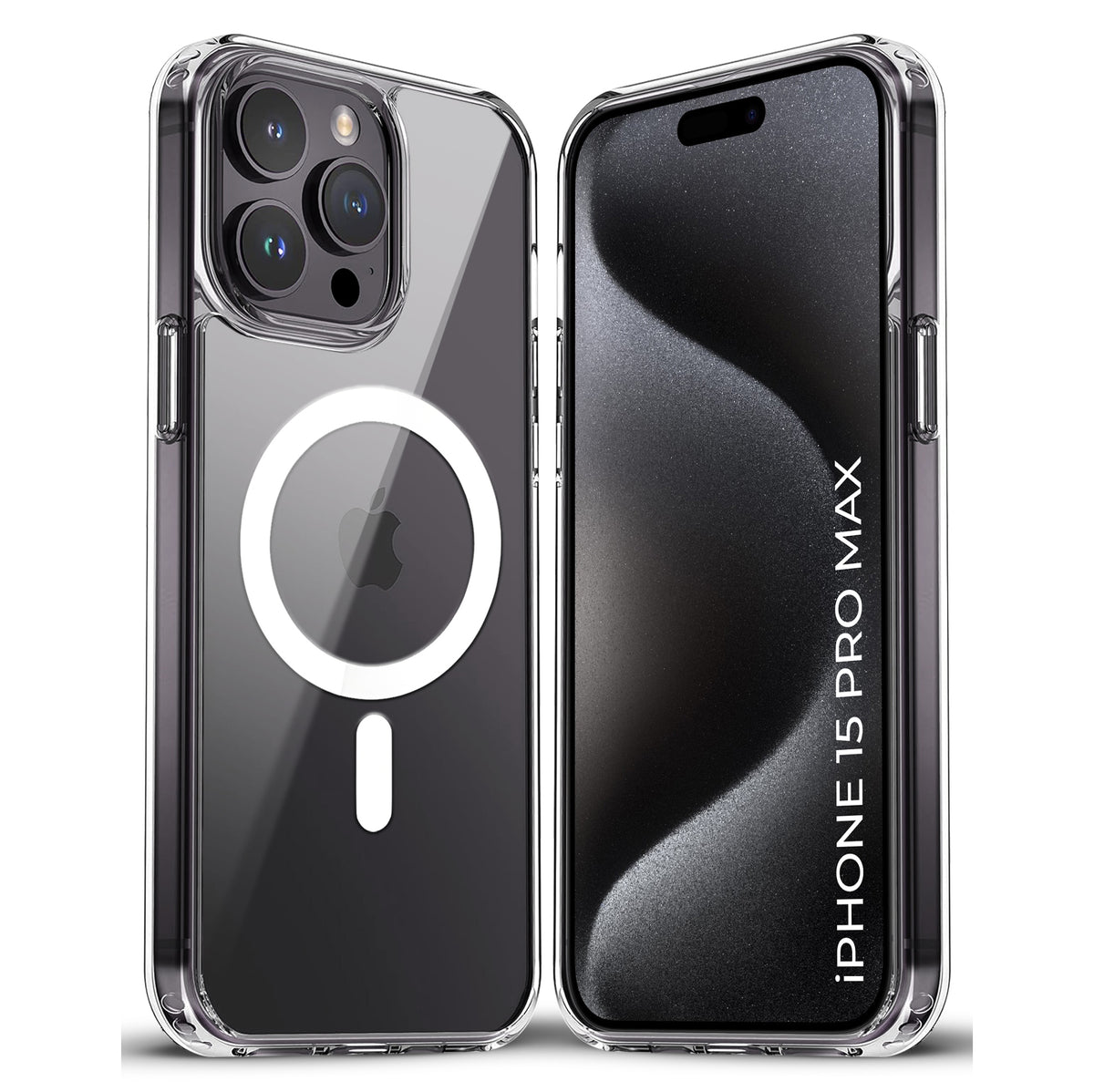 Premium Transparent Wireless Charging Support Case For Apple iPhone 15 Pro Max