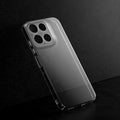 Crystal clear anti-yellow hard back case for Motorola Moto G56 5G placed on surface showing slim profile and precise camera cutouts