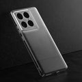 Crystal clear anti-yellow hard back case for Motorola Signature placed on surface showing slim profile and precise camera cutouts