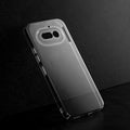 Crystal clear anti-yellow hard back case for Nothing Phone 4A 5G placed on surface showing slim profile and precise camera cutouts