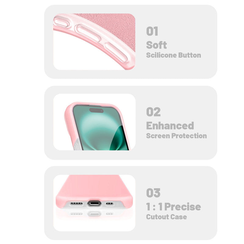 Smooth Touch Soft Silicone Back Case for Apple iPhone 16 Plus with Camera Protection for a Sleek and Stylish Look