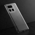 Crystal clear anti-yellow hard back case for Realme 16 Pro Plus 5G placed on surface showing slim profile and precise camera cutouts