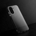 Crystal clear anti-yellow hard back case for Redmi A7 4G placed on surface showing slim profile and precise camera cutouts