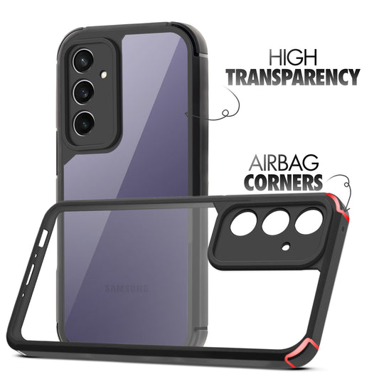 Silicone Border Transparent Back Cover for Samsung A56 5G
