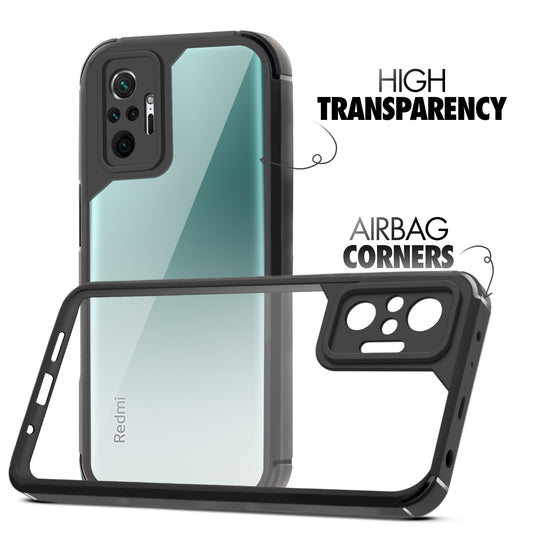 Silicone Border Transparent Back Cover for Redmi Note 10 Pro