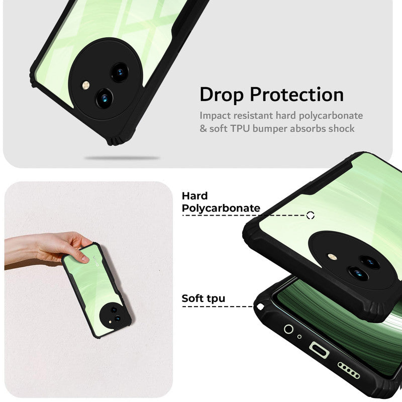 Premium Acrylic Transparent Back Cover for Vivo T3x 5G