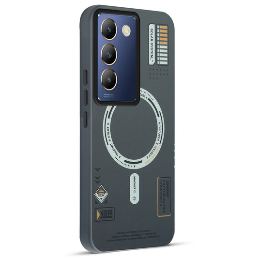 Mechanical Circuit Print Hard Back Cover For Vivo Y200e 5G