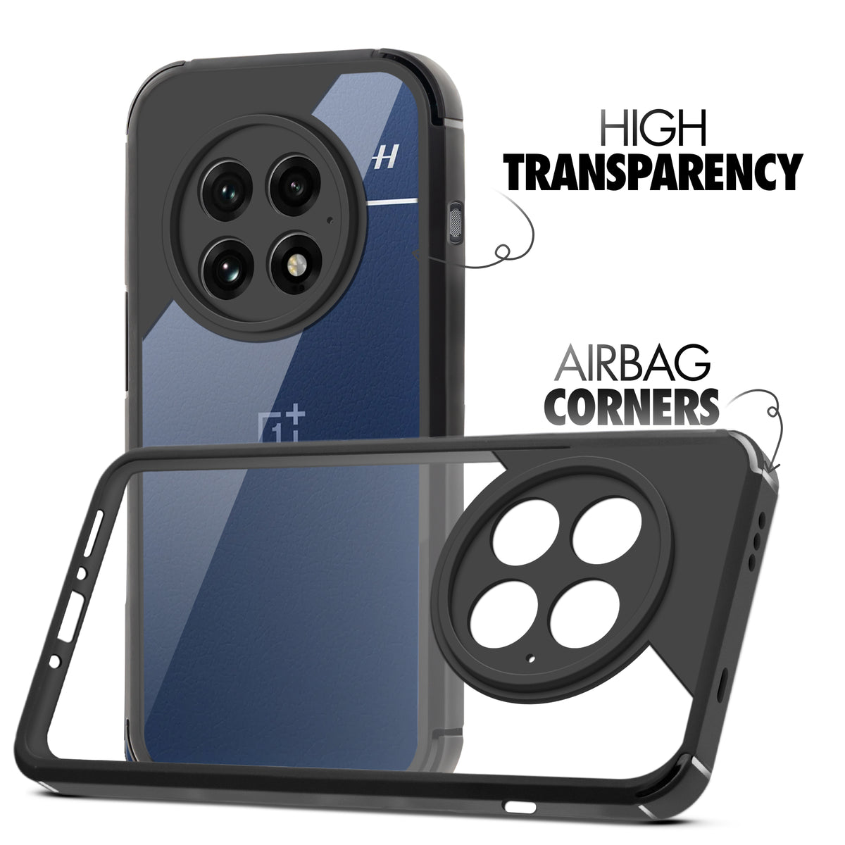 Silicone Border Transparent Back Cover for OnePlus 13 5G