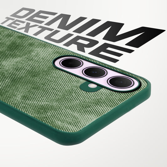 Classic Denim Finish Back Case for Samsung A35 5G with Raised Camera Edges & Micro-Fiber Lining