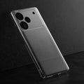 Crystal clear anti-yellow hard back case for Realme P4 Pro 5G placed on surface showing slim profile and precise camera cutouts