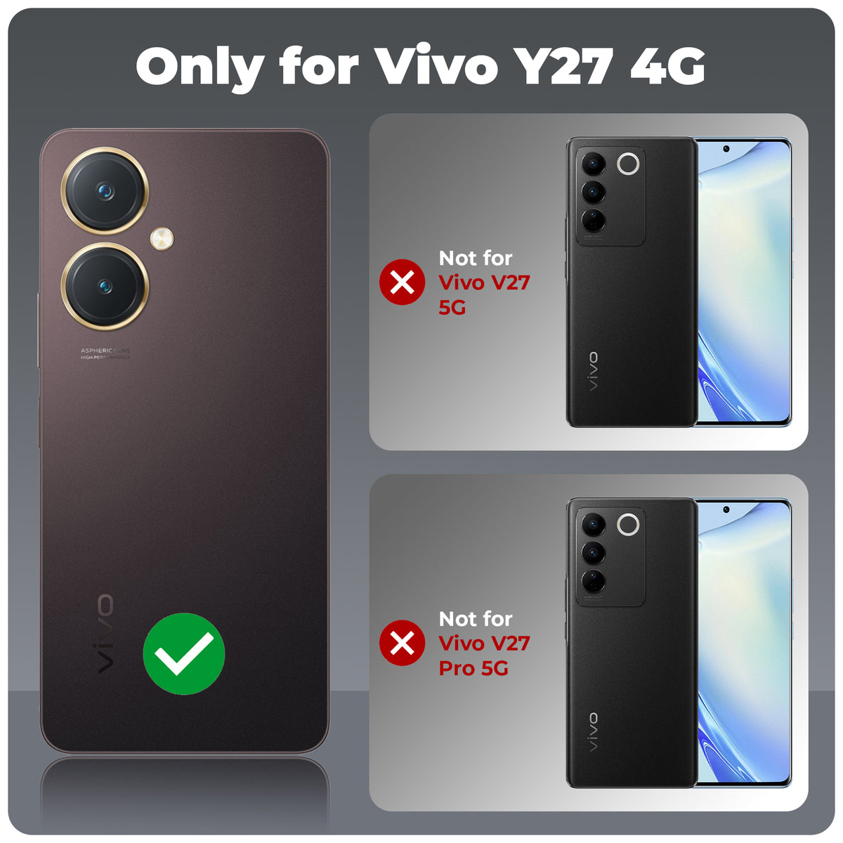 Silicone Grip Clear Case Ring Holder Kickstand For Vivo Y27 4G