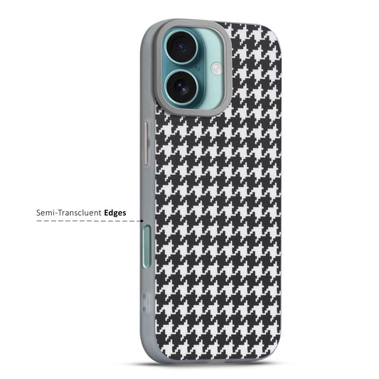 Elegant Hybrid Pattern Design Back Case For Apple iPhone 16 Plus